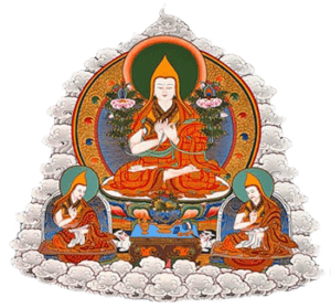 Lama Tsongkhapa and disciples
